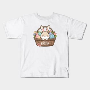 Bunny Easter Basket Kids T-Shirt